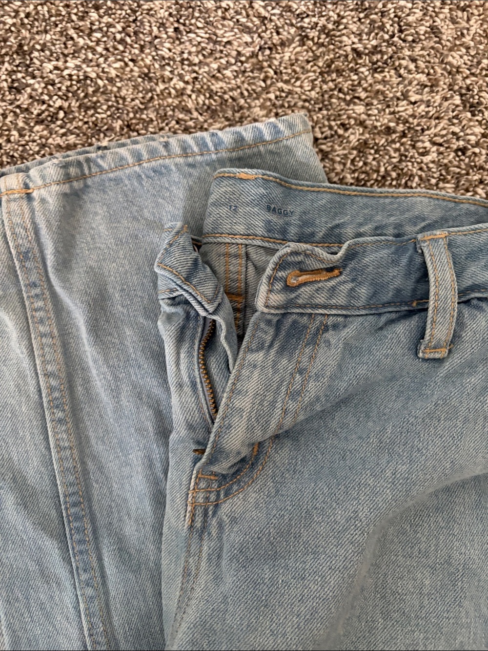 Kids Light Blue Baggy Denim Jeans